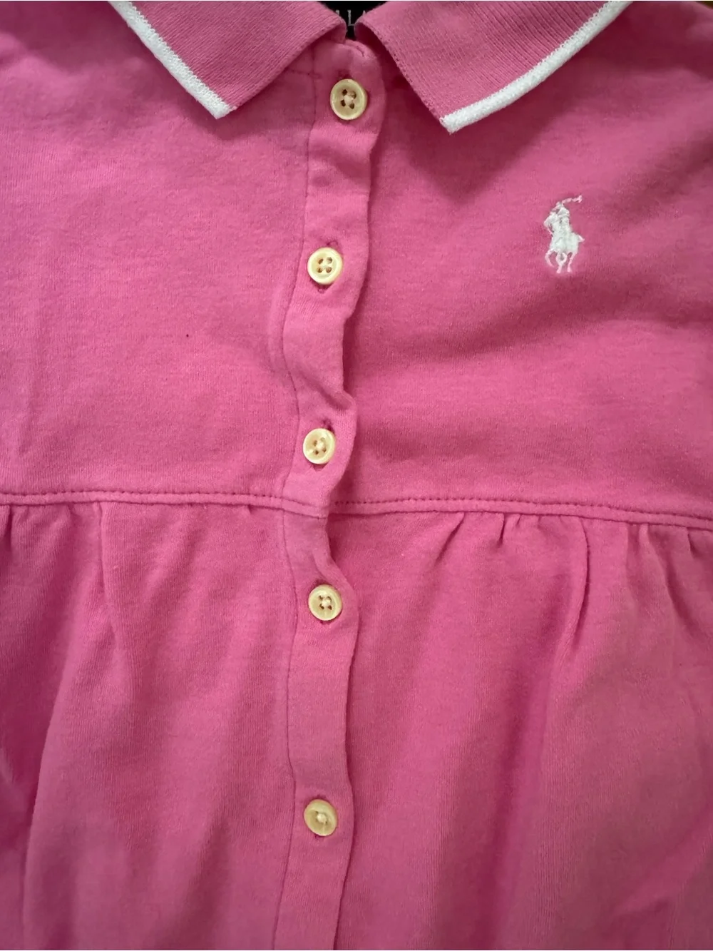 Ralph Lauren Pink Long-Sleeve Polo Dress